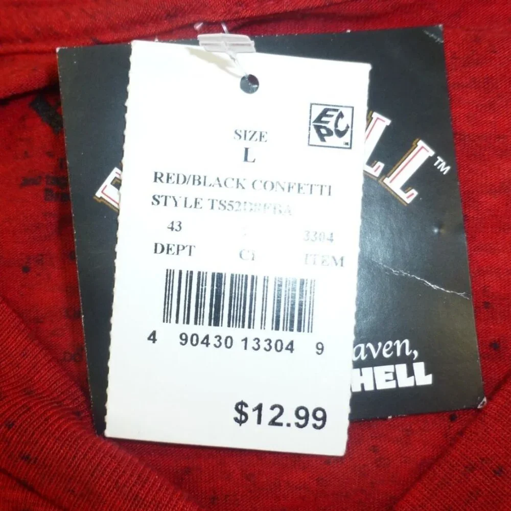 NWT Fireball Whisky Red/Black Confetti Graphic T-Shirt L - Picture 3 of 9